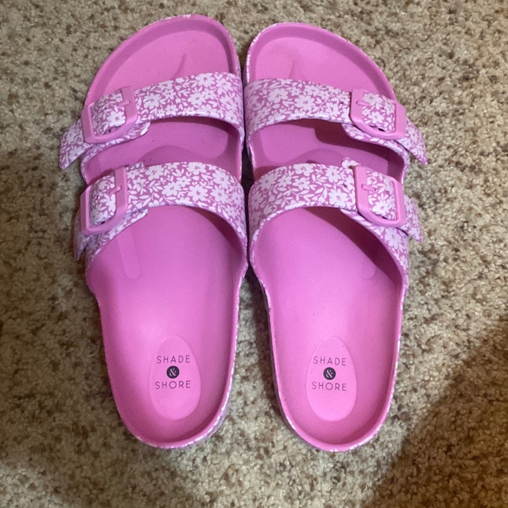 Womens footbed slide sandals